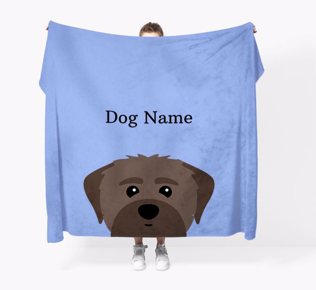 'Peeking Icon' - Personalized {breedFullName} Blanket